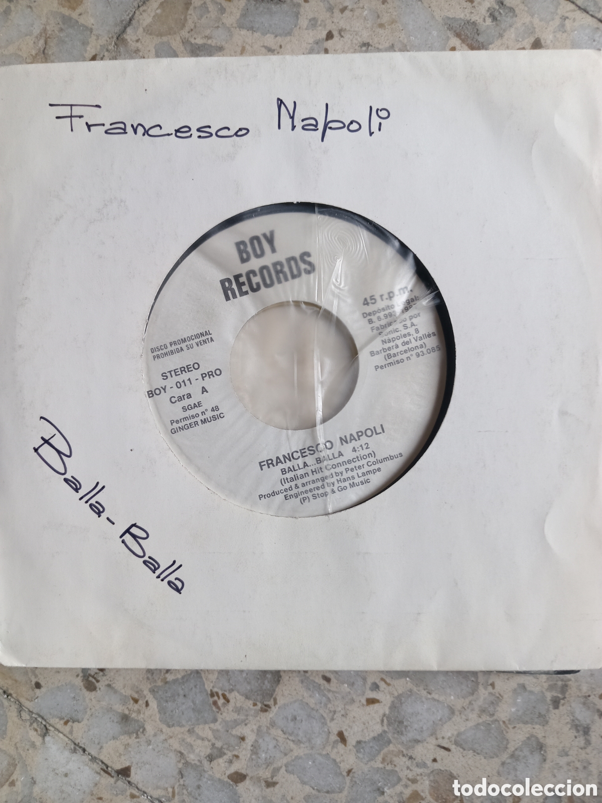 Dischi in vinile: SGL FRANCESCO NAPOLI BALLA BALLA 1987 PROMO
