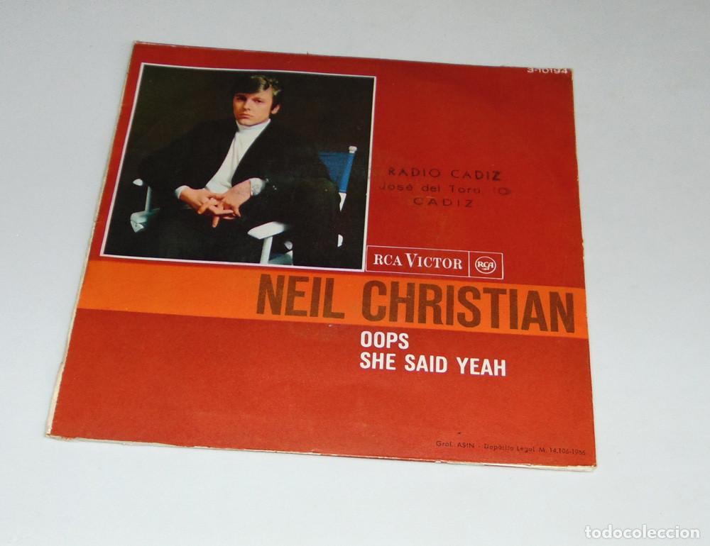 Discos de vinilo: NEIL CHRISTIAN - OOPS/SHE SAID YEAH - SINGLE ESPA&Ntilde;OL 1966 - Foto 3