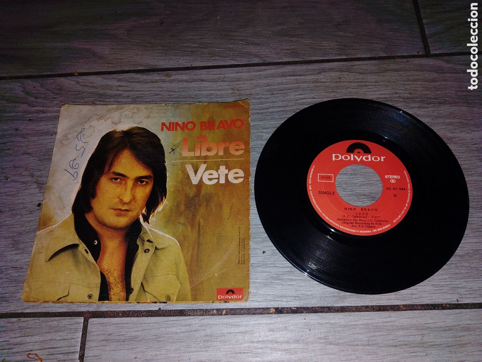 Discos de vinilo: NINO BRAVO - LIBRE / VETE - SINGLE - SPAIN - POLYDOR - L - - Foto 2
