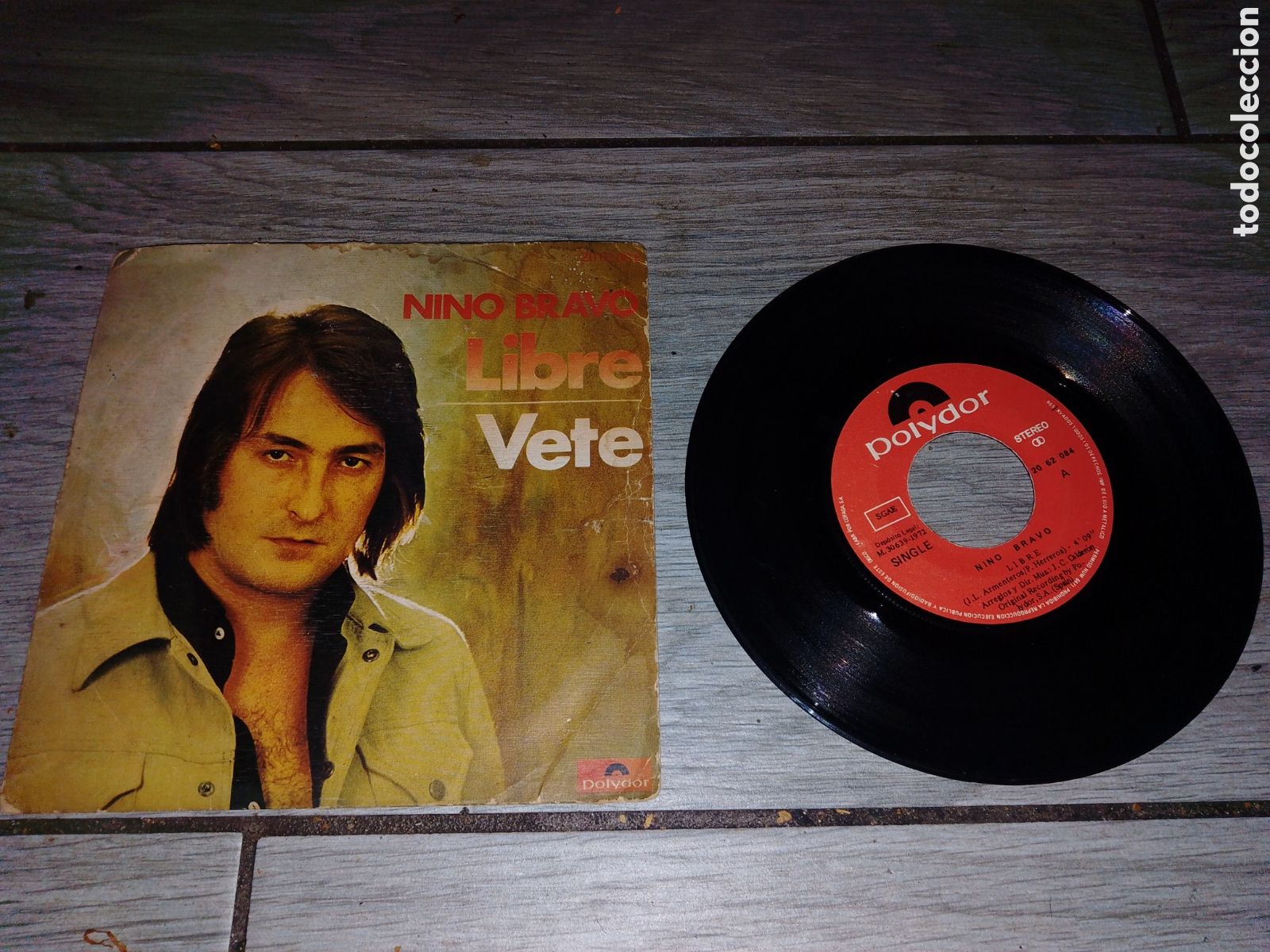 Discos de vinilo: NINO BRAVO - LIBRE / VETE - SINGLE - SPAIN - POLYDOR - L - - Foto 1