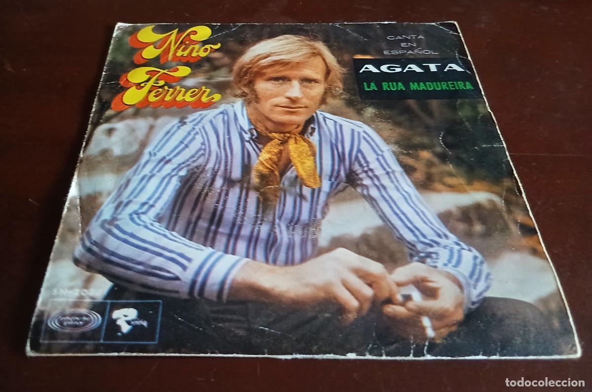 Discos de vinilo: NINO FERRER - AGATA - SINGLE - 1969 - Foto 1