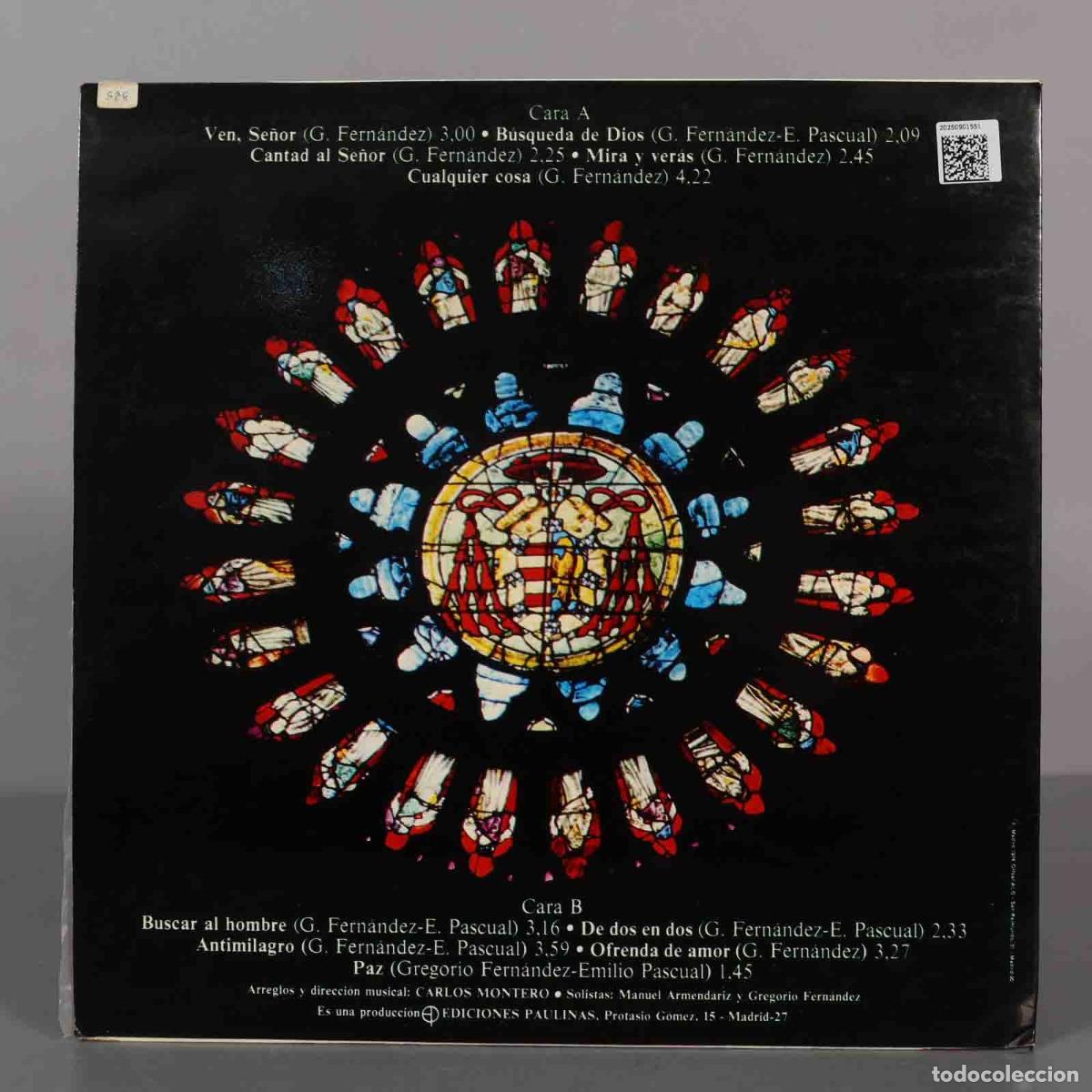 Discos de vinilo: LP. CANTAD AL SE&Ntilde;OR. CORO ARS NOVA. - Foto 2