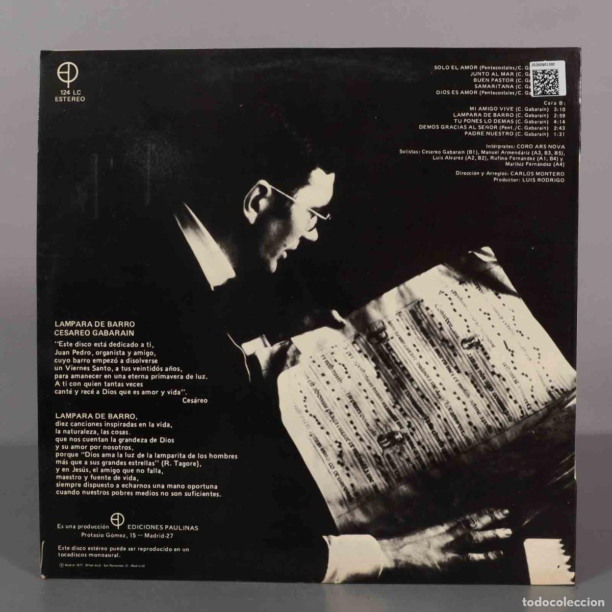 Discos de vinilo: LP. Cesareo Gabarain &ndash; Lampara De Barro - Foto 2