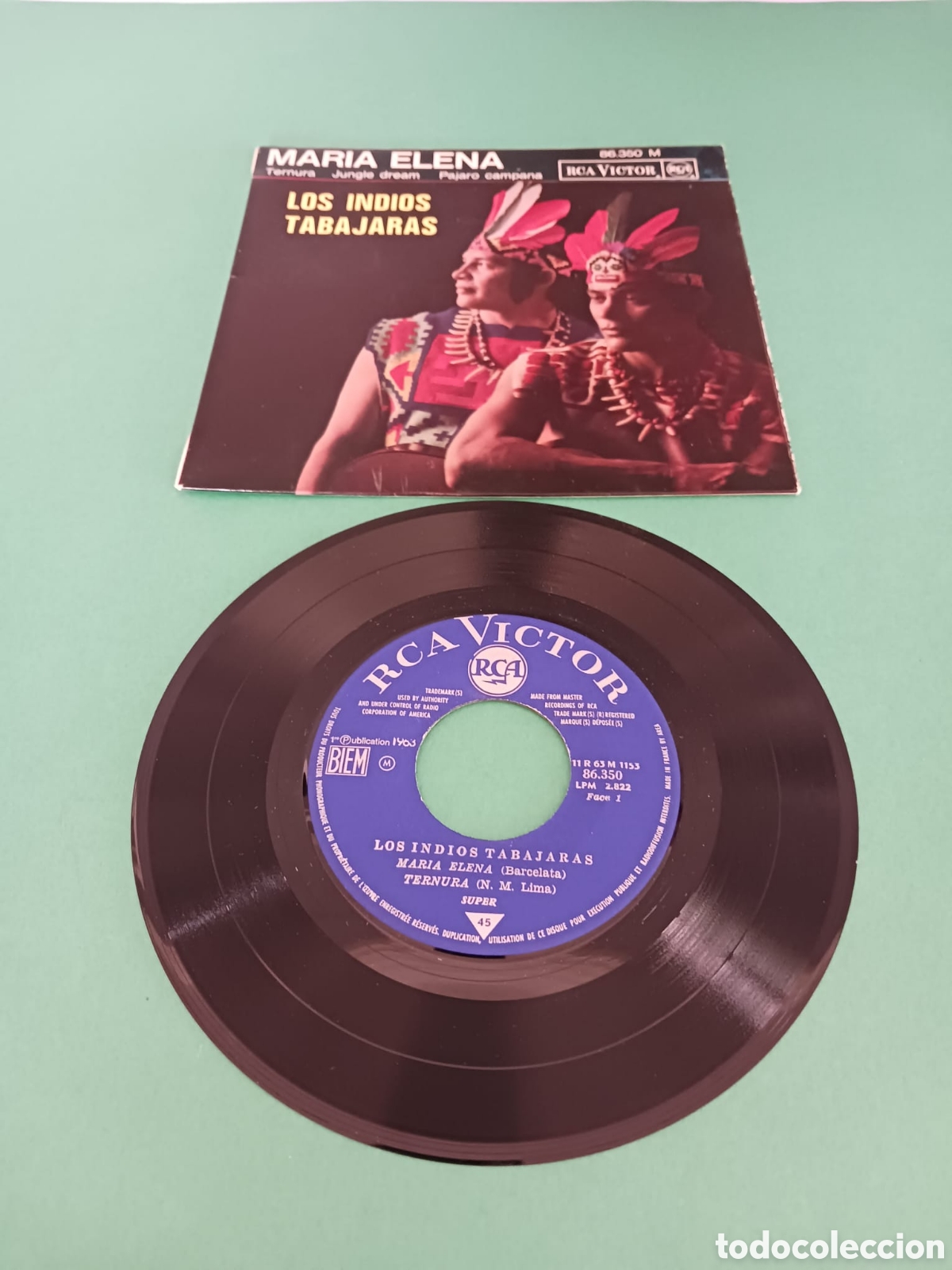 Discos de vinilo: LOS INDIOS TABAJARAS. Single. - Foto 2