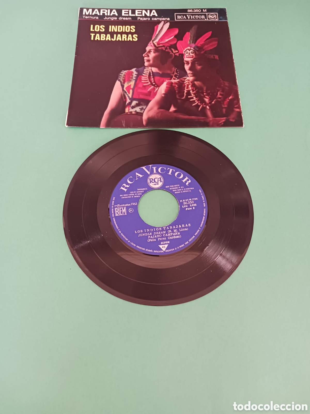 Discos de vinilo: LOS INDIOS TABAJARAS. Single. - Foto 3