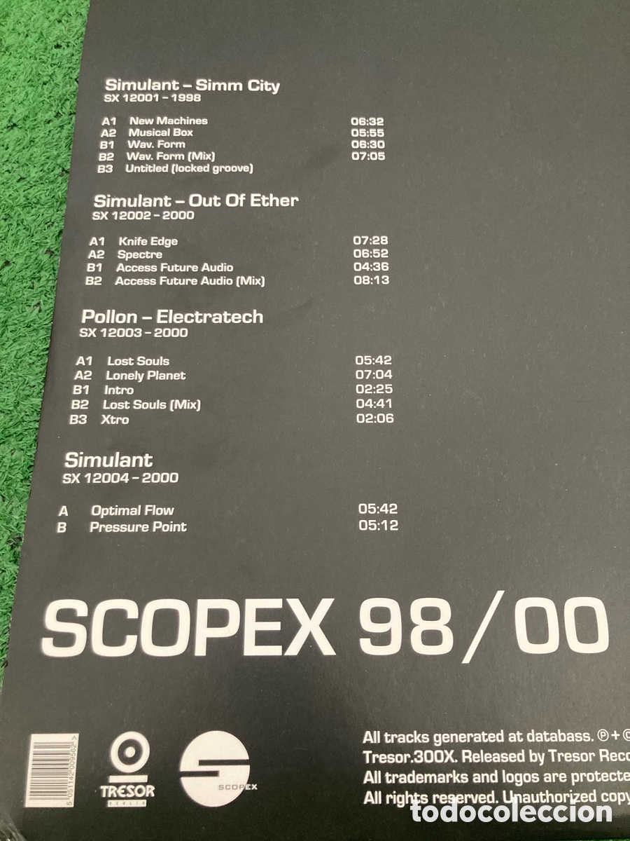 Discos de vinilo: Scopex 98/00 Re Tresor - Foto 2
