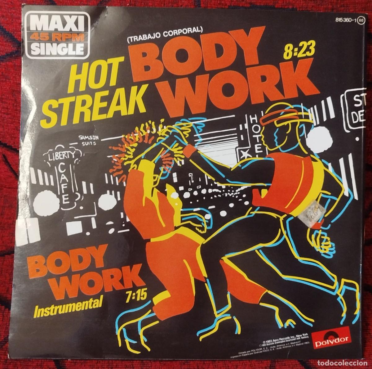 Discos de vinilo: HOT STREAK ** Body Work ** MAXI SINGLE VINILO 1983 - Foto 2