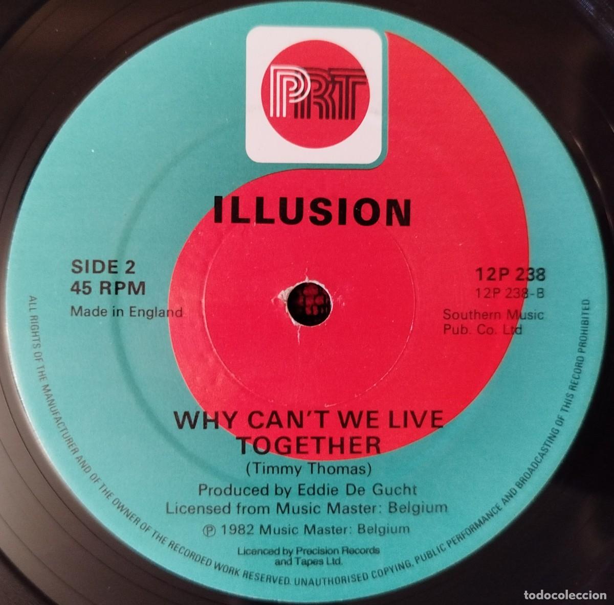 Discos de vinilo: ILLUSION ** Why Cant We Live Together ** MAXI SINGLE VINILO 1982 UK - Foto 2
