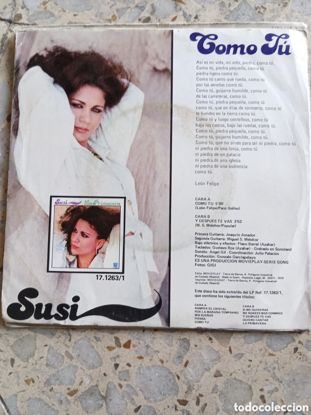 Discos de vinilo: SGL SUSI COMO TU 1978 SPAIN - Foto 2
