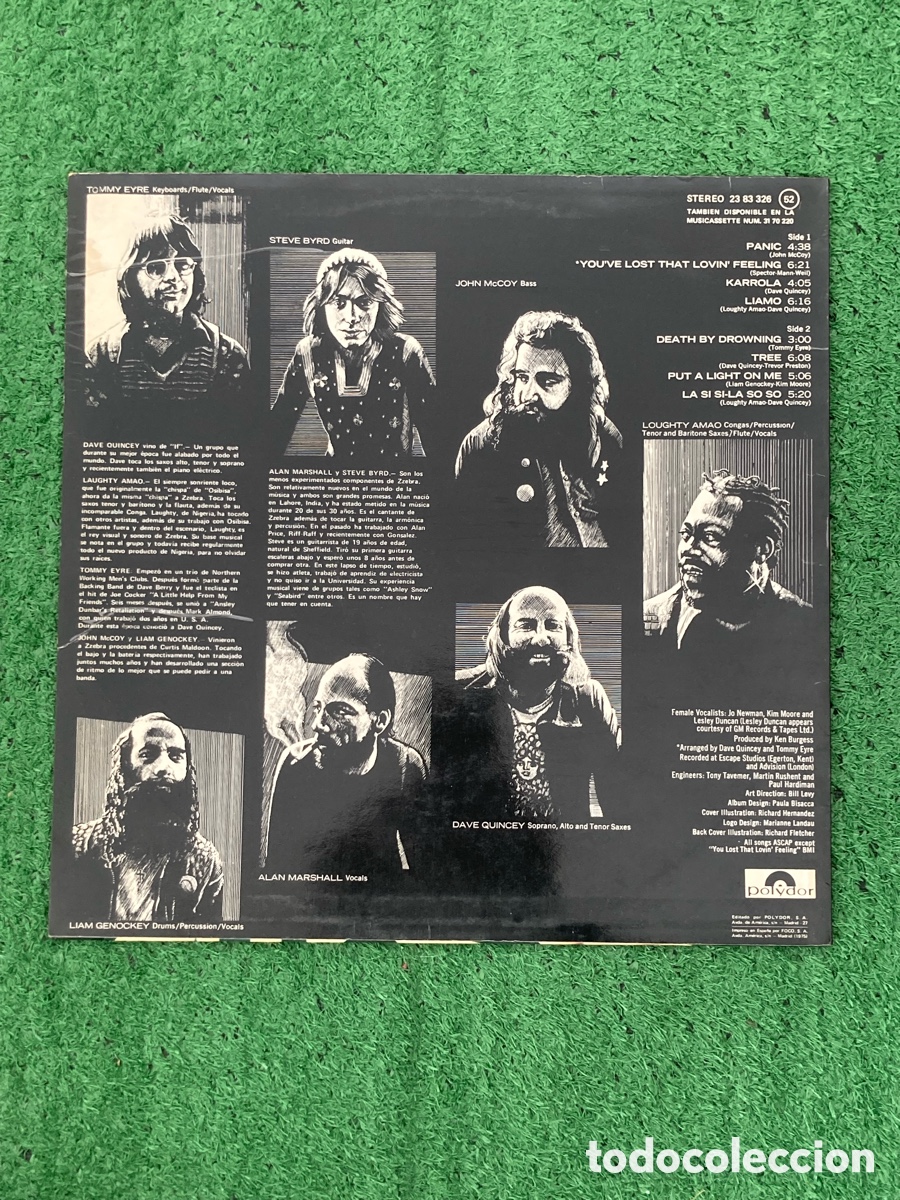 Discos de vinilo: Zzebra -Panic (Album,Lp12&rdquo;) - Foto 3