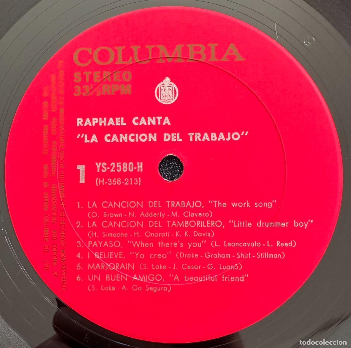 Discos de vinilo: RAPHAEL VINILO LP AQUI EDITADO EN JAPON CON INSERT - Foto 4