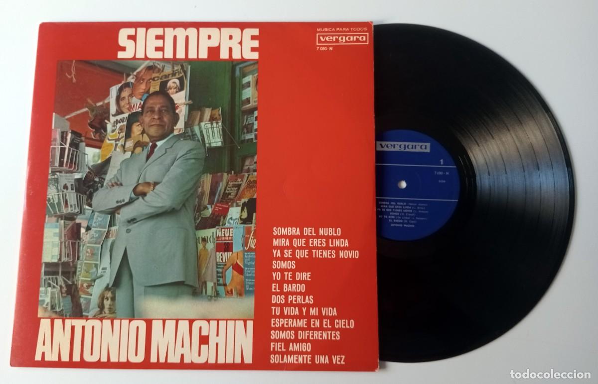 Discos de vinilo: LP SIEMPRE ANTONIO MACHIN - Foto 1