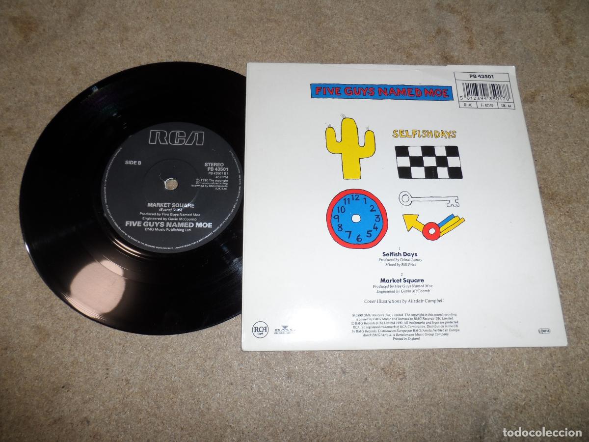 Discos de vinilo: FIVE GUYS NAMED MOE - SELFISH DAYS (UK 1990) - Foto 2