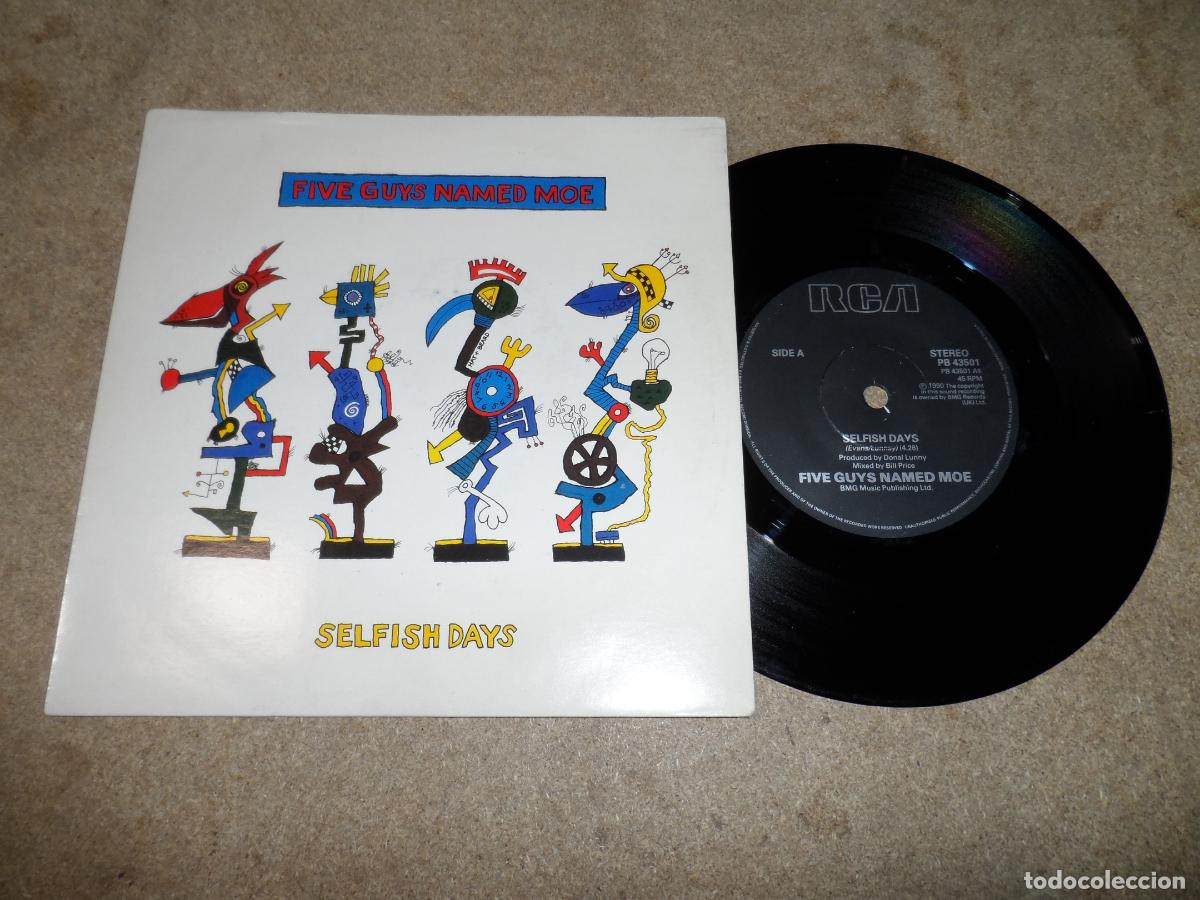 Discos de vinilo: FIVE GUYS NAMED MOE - SELFISH DAYS (UK 1990) - Foto 1