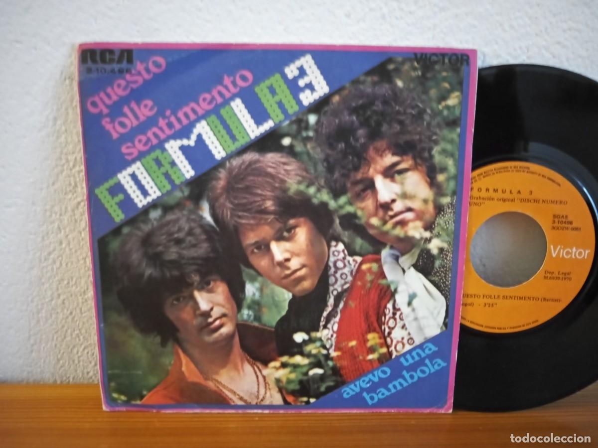 Discos de vinilo: Single - FORMULA 3 - Questo folle sentimento + 1 - RCA (1970) - PROMO