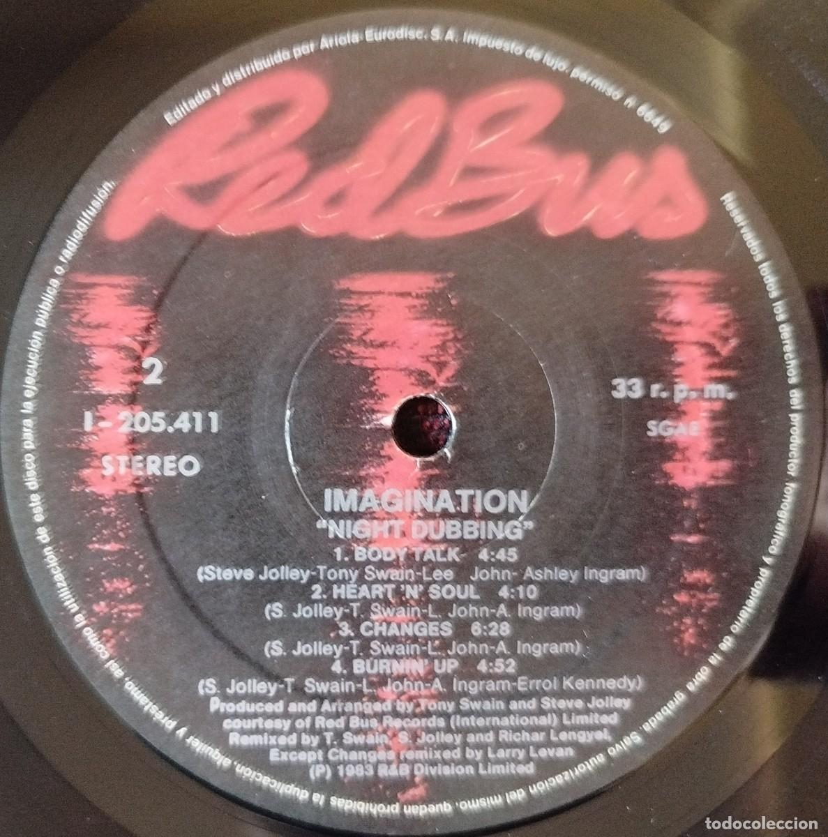 Discos de vinilo: IMAGINATION ** Night Dubbing ** VINILO LP ORIGINAL 1983 - Foto 5