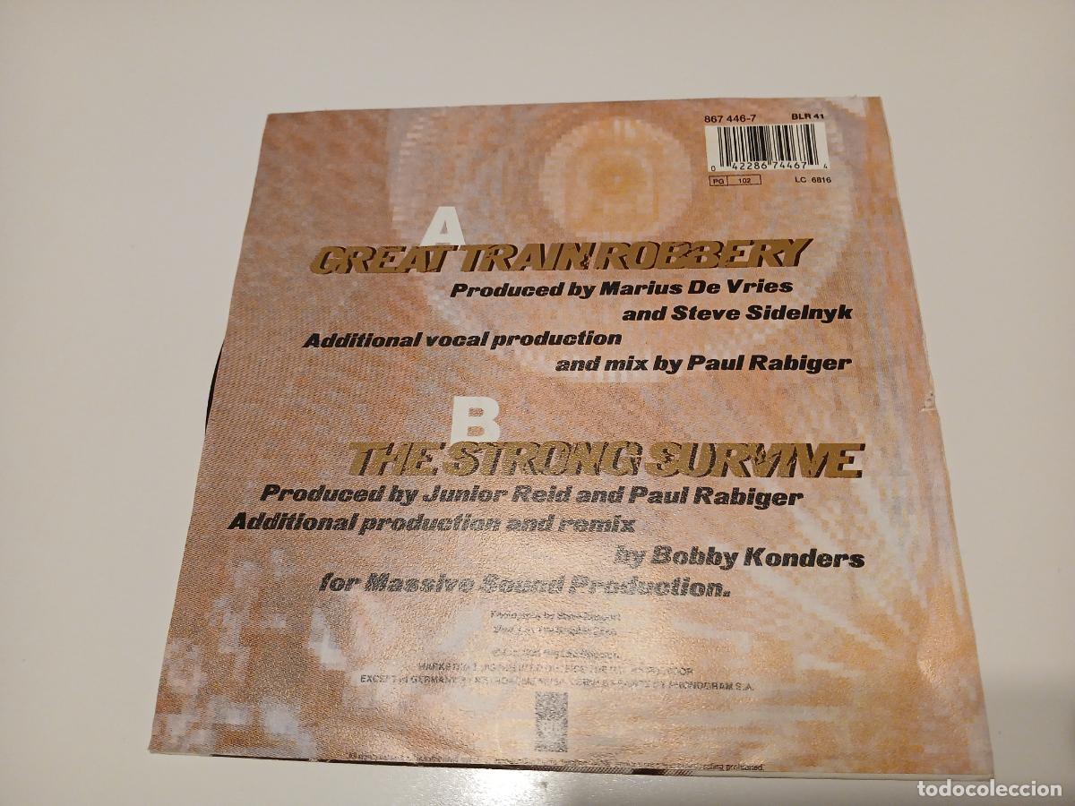 Discos de vinilo: Junior Reid &ndash; Great Train Robbery- (1991) single 7&rdquo; - Foto 5