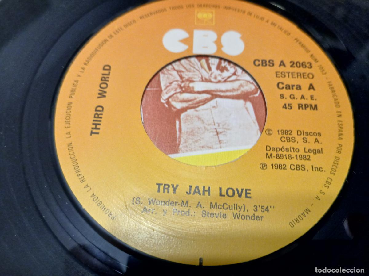 Discos de vinilo: Third World &ndash; Try Jah Love- (1982) single 7&rdquo; - Foto 3