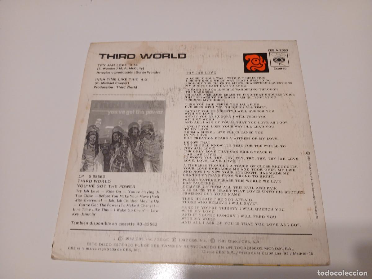 Discos de vinilo: Third World &ndash; Try Jah Love- (1982) single 7&rdquo; - Foto 5