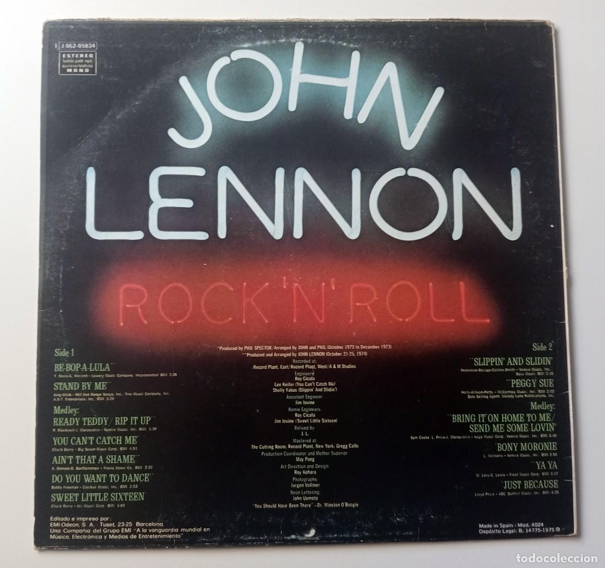 Discos de vinilo: LP JOHN LENNON - ROCK&acute;N&acute;ROLL - Foto 2