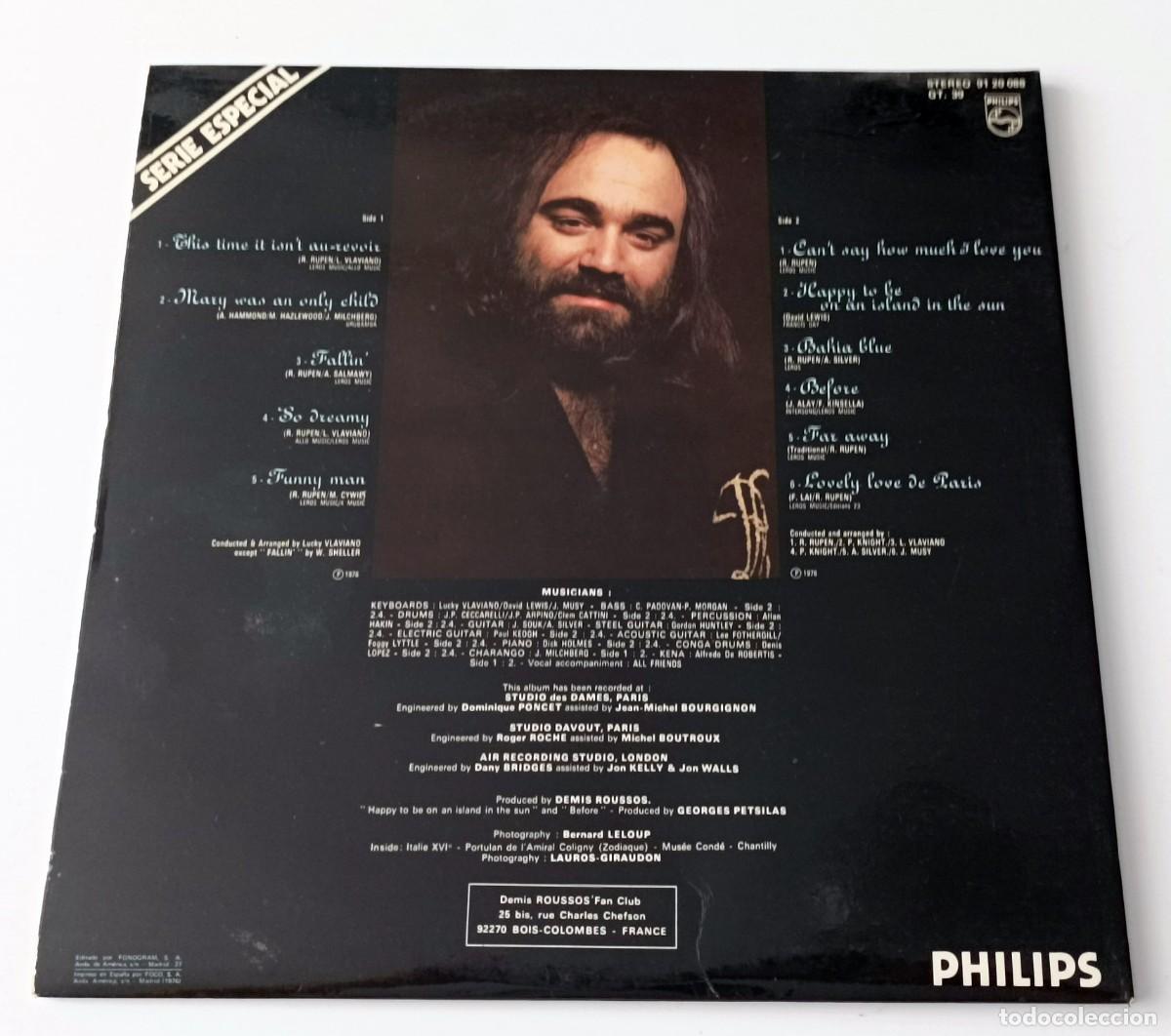 Discos de vinilo: LP DEMIS ROUSSOS - HAPPY TO BE... - Foto 2