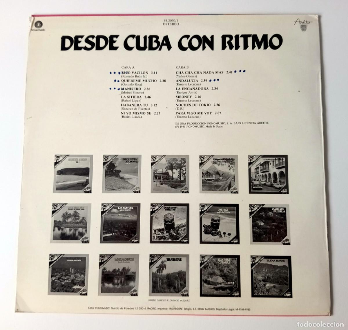Discos de vinilo: LP CONJUNTO CANEY - DESDE CUBA CON RITMO - Foto 2