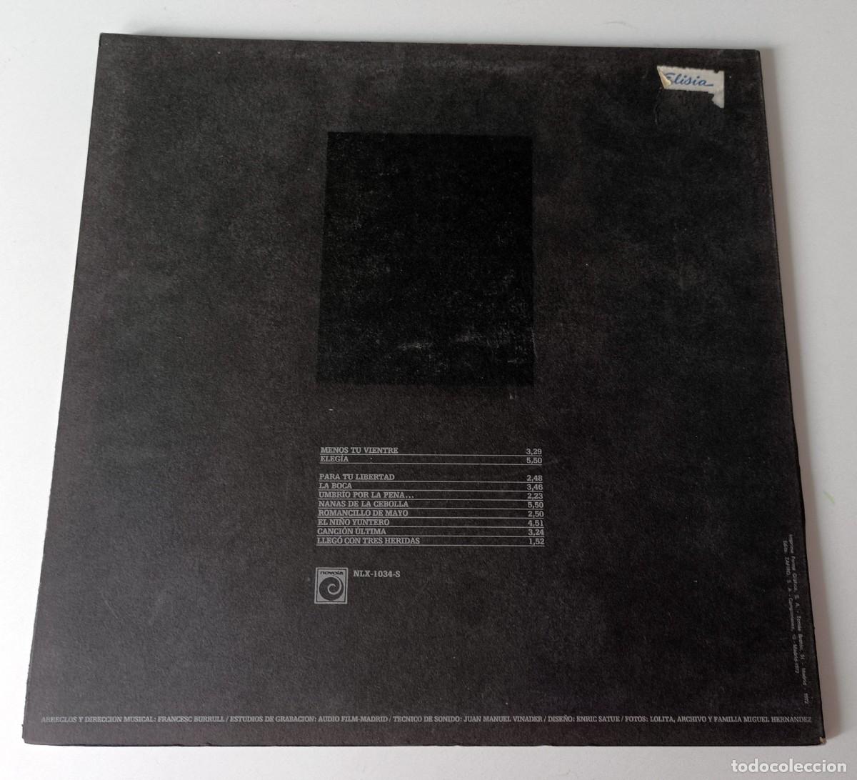 Discos de vinilo: LP JOAN MANUEL SERRAT - MIGUEL HERN&Aacute;NDEZ - Foto 2