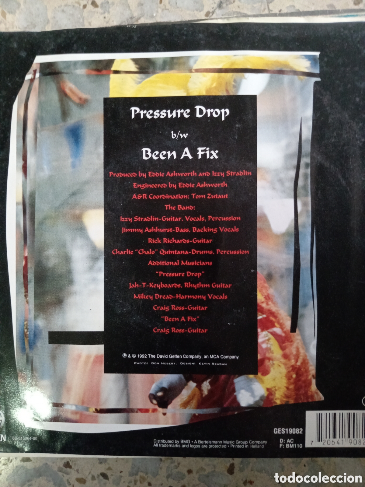 Discos de vinilo: SGL IZZY STRADLIN PRESSURE DROP 1992 - Foto 2