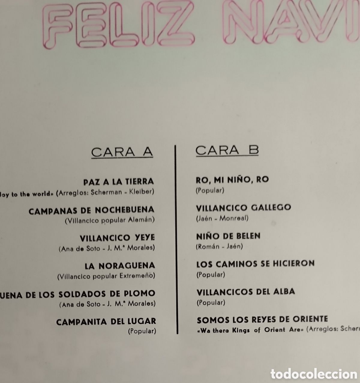 Discos de vinilo: FELIZ NAVIDAD, VILLANCICOS - Foto 2