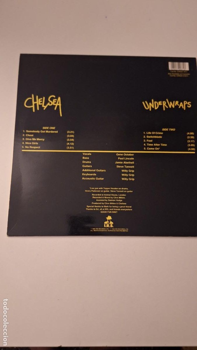 Discos de vinilo: Chelsea &lrm;&ndash; Underwraps vinilo 1989 - Foto 2