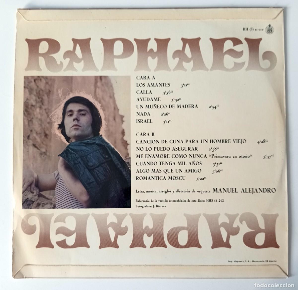 Discos de vinilo: LP RAPHAEL - ALGO M&Aacute;S - Foto 2