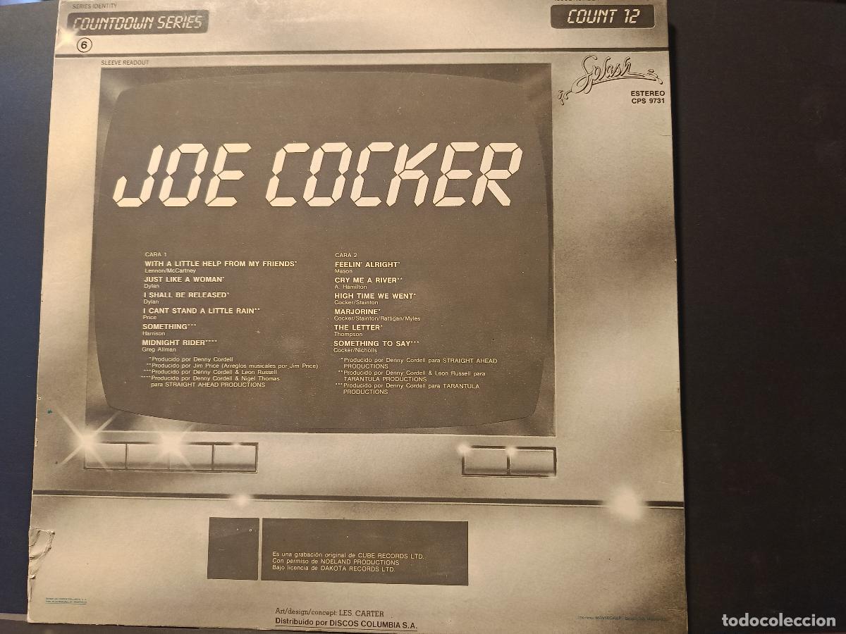 Discos de vinilo: JOE COCKER COUNTDOWN LP ESPA&Ntilde;A 1982 PDELUXE - Foto 2