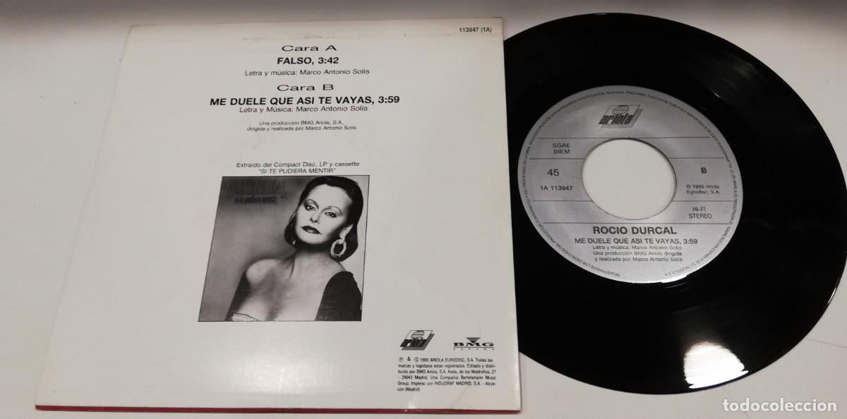 Discos de vinilo: SCO106-Rocio Durcal - Falso (7&rdquo;, Single) - Foto 2