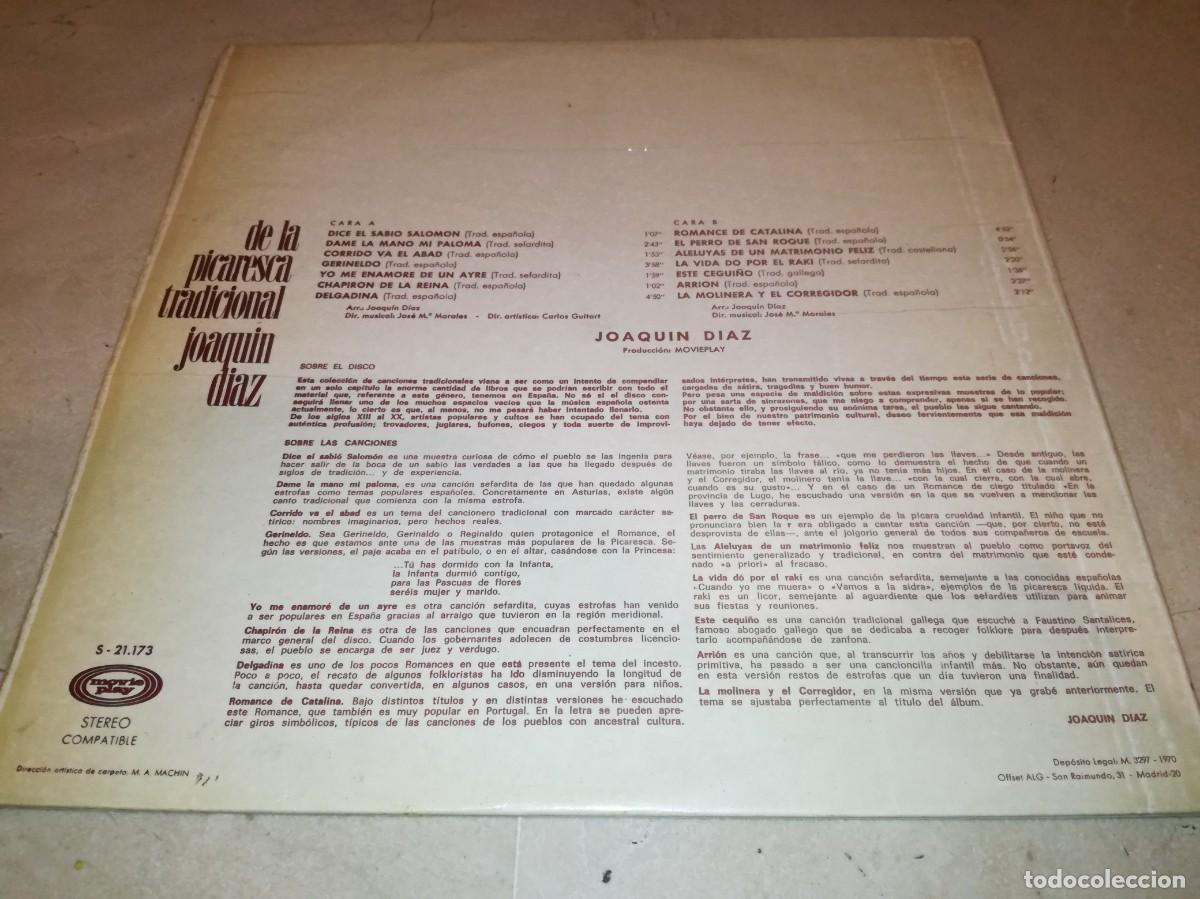 Discos de vinilo: JOAQUIN DIAZ-DE LA PICARESCA TRADICIONAL-GATEFOLD-ORIGINAL 1970 - Foto 2