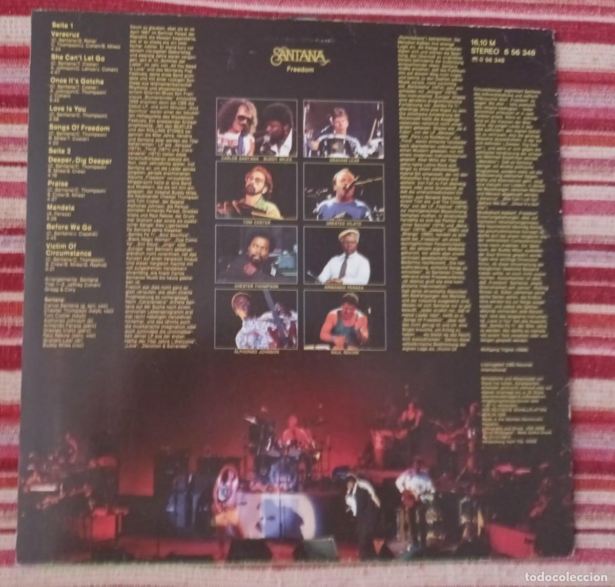 Discos de vinilo: SANTANA - FREEDOM - LP - Foto 2