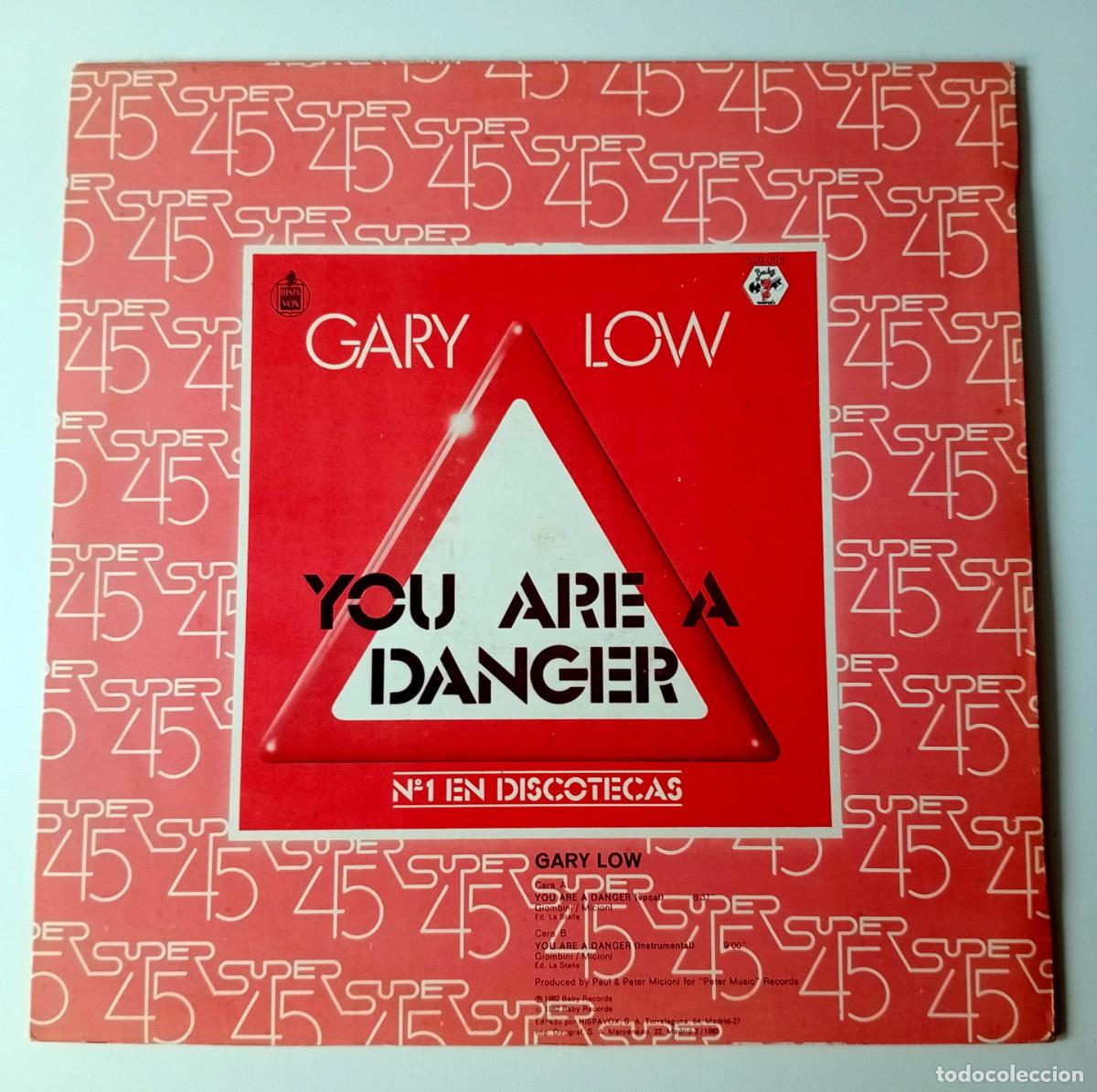 Discos de vinilo: MAXI GARY LOW - YOU ARE A DANGER - Foto 2