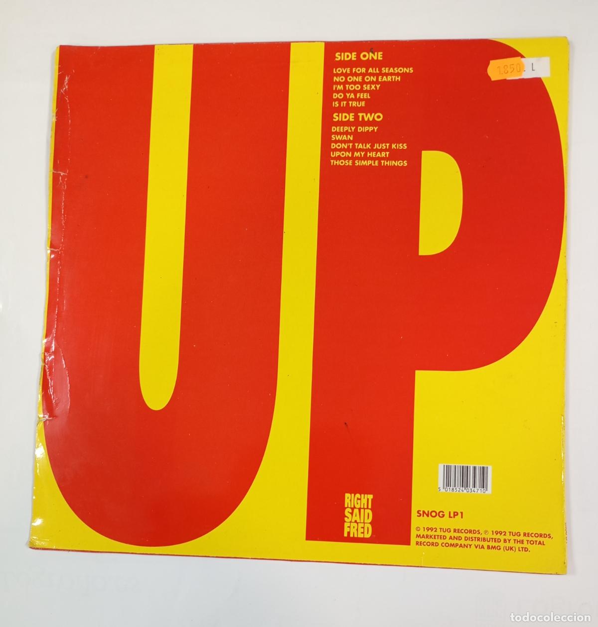 Discos de vinilo: Right Said Fred. up. LP. TDKDA49 - Foto 2