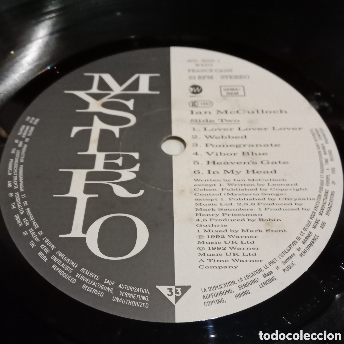 Discos de vinilo: IAN McCULLOCH - MYSTERIO - LP - Foto 4