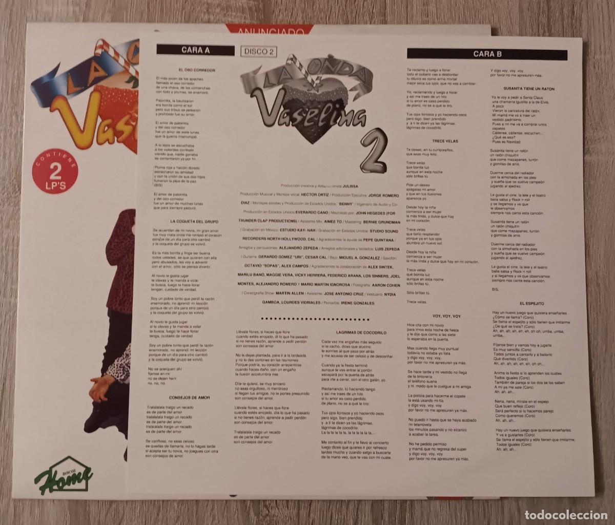 Discos de vinilo: LP 2 DISCOS VINILO LA ONDA VASELINA - Foto 3