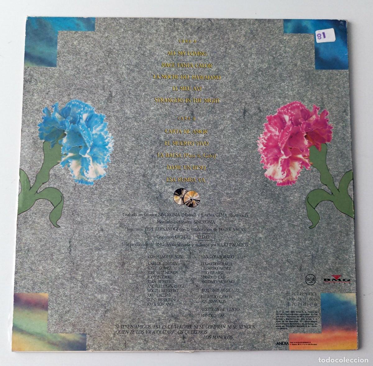 Discos de vinilo: LP LOS MANOLOS - PASI&Oacute;N CONDAL - Foto 2