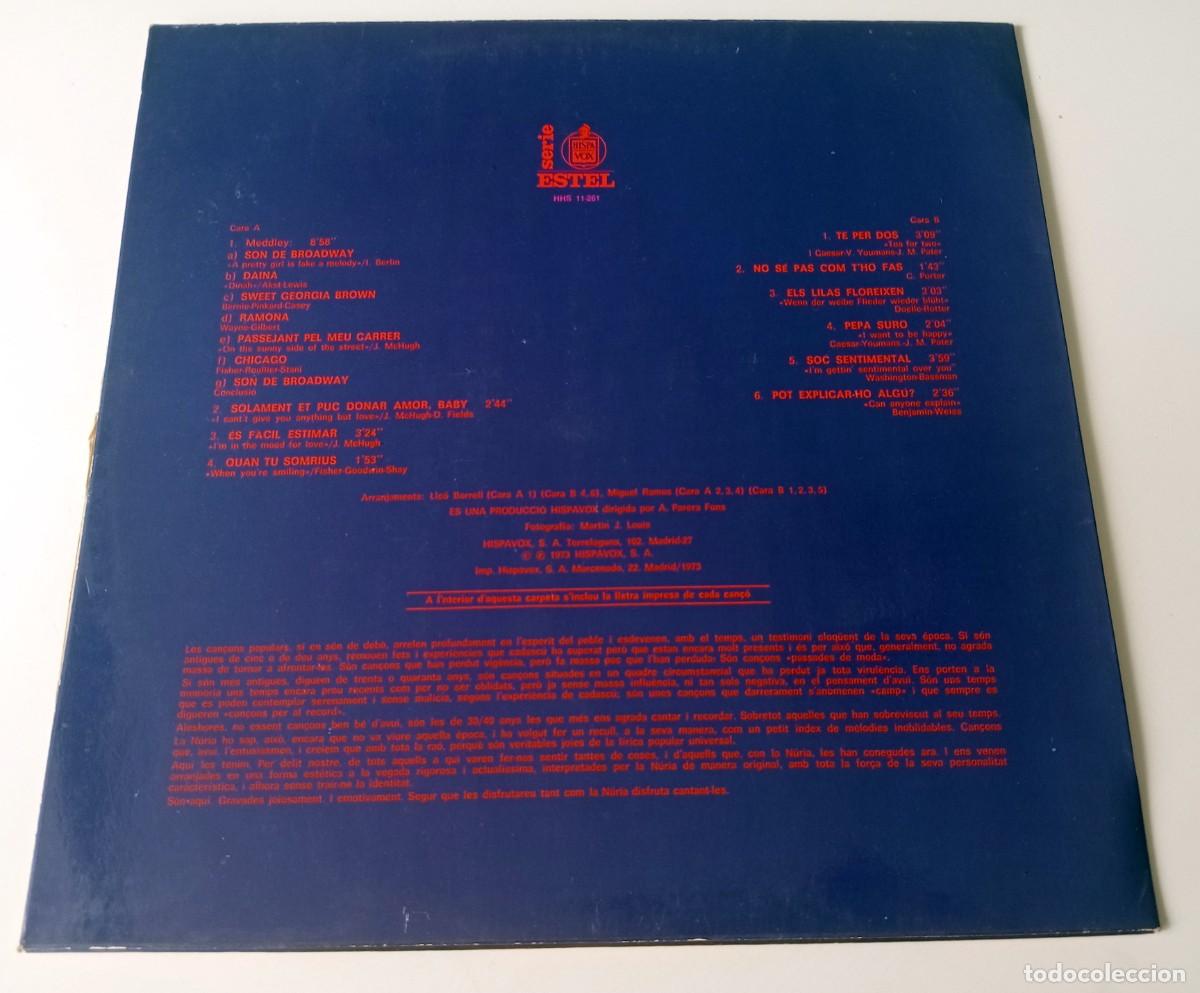 Discos de vinilo: LP NURIA FELI&Uacute; - TE PER TOTS - Foto 2