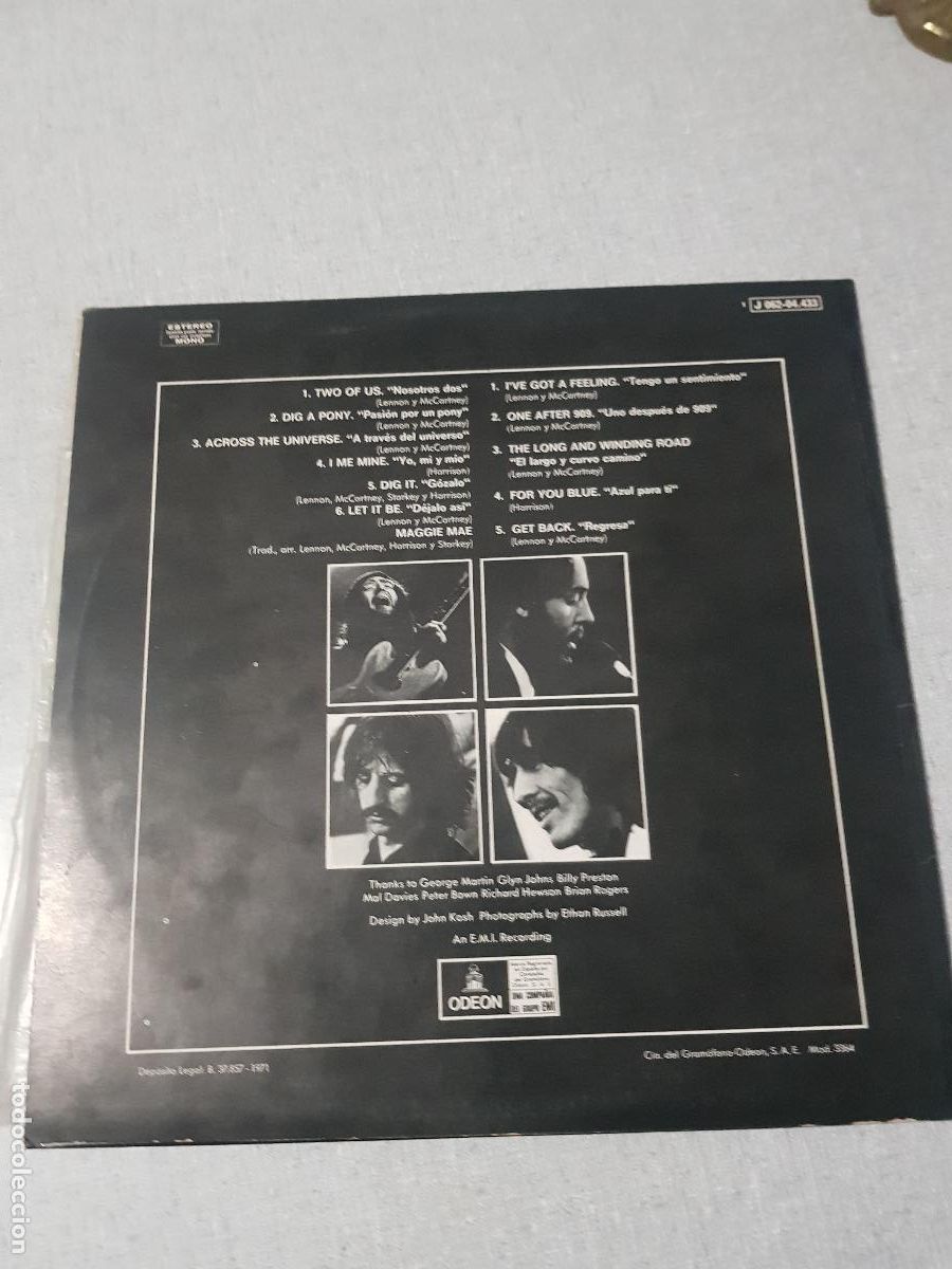 Discos de vinilo: THE BEATLES. LET IT BE,A&Ntilde;O 1971 - Foto 3