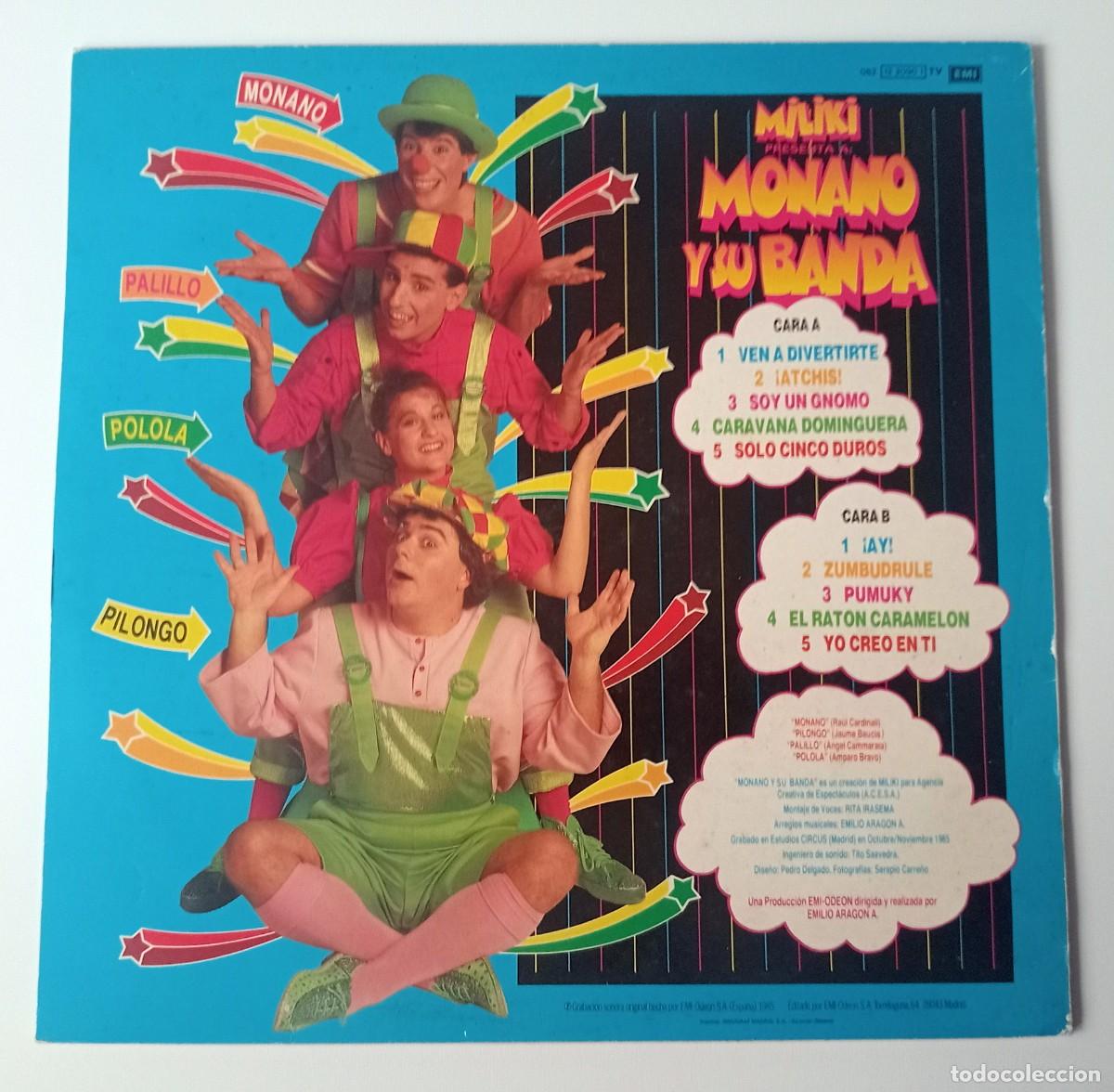 Discos de vinilo: LP MILIKI PRESENTA A MONANO Y SU BANDA - Foto 2