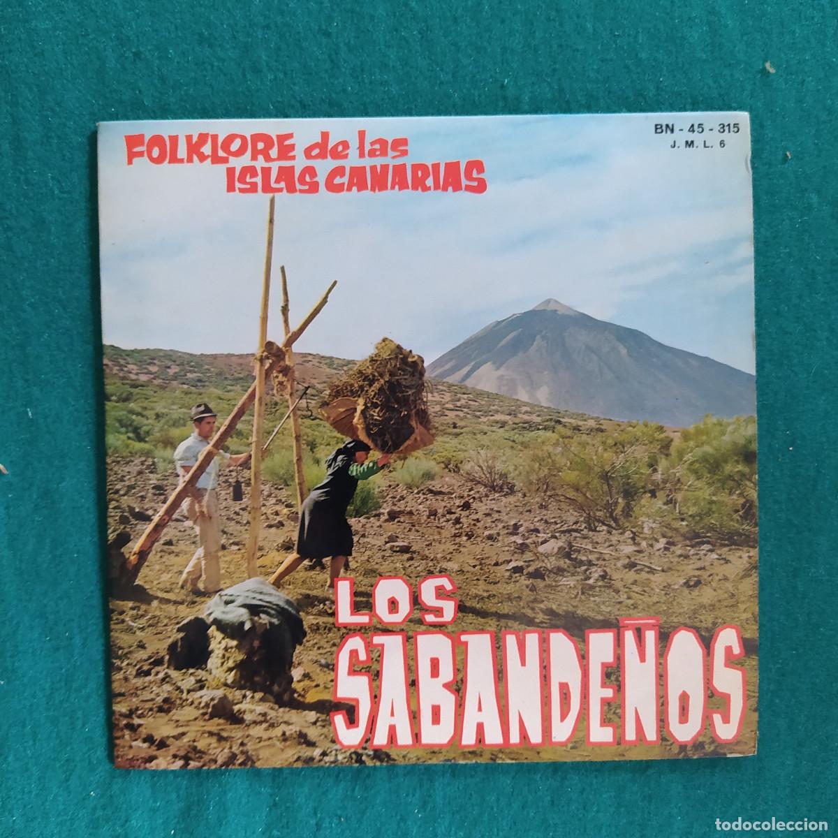 Discos de vinilo: LOS SABANDE&Ntilde;OS. FOLKLORE DE LAS ISLAS CANARIAS - Foto 1