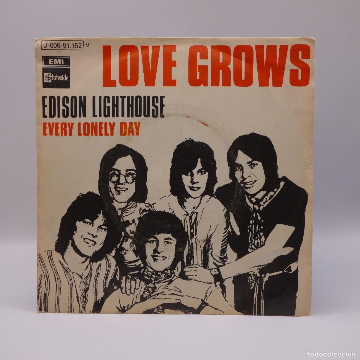 Discos de vinilo: LOVE GROWS - EDISON LIGHTHOUSE - EVERY LONELY DAY - Foto 1