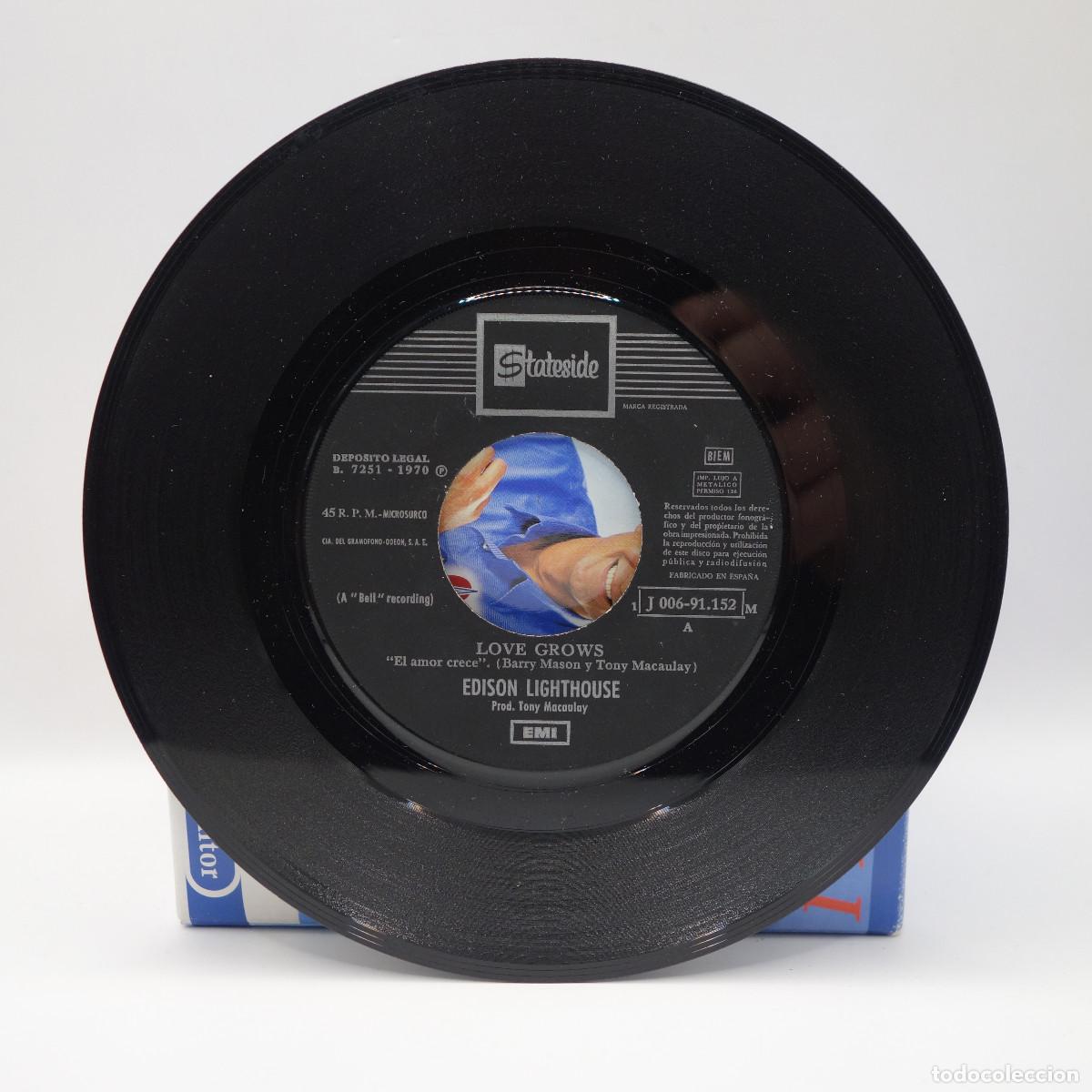 Discos de vinilo: LOVE GROWS - EDISON LIGHTHOUSE - EVERY LONELY DAY - Foto 3