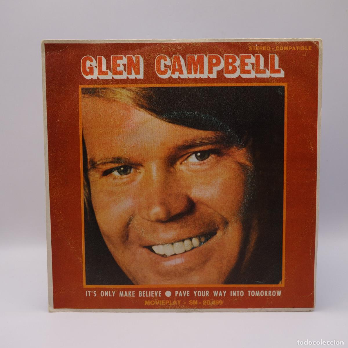 Discos de vinilo: GLEN CAMPBELL - ITS ONLY MAKE BELIEVE - Foto 1