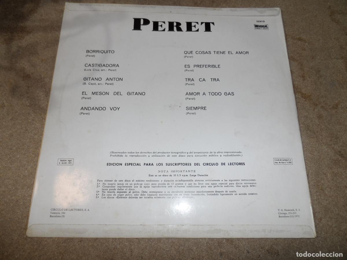 Discos de vinilo: PERET - BORRIQUITO (SPAIN 1972) - Foto 2