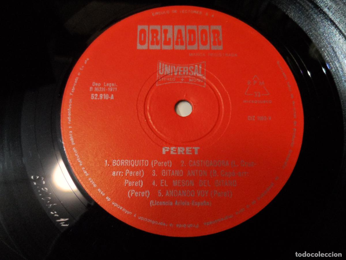 Discos de vinilo: PERET - BORRIQUITO (SPAIN 1972) - Foto 3