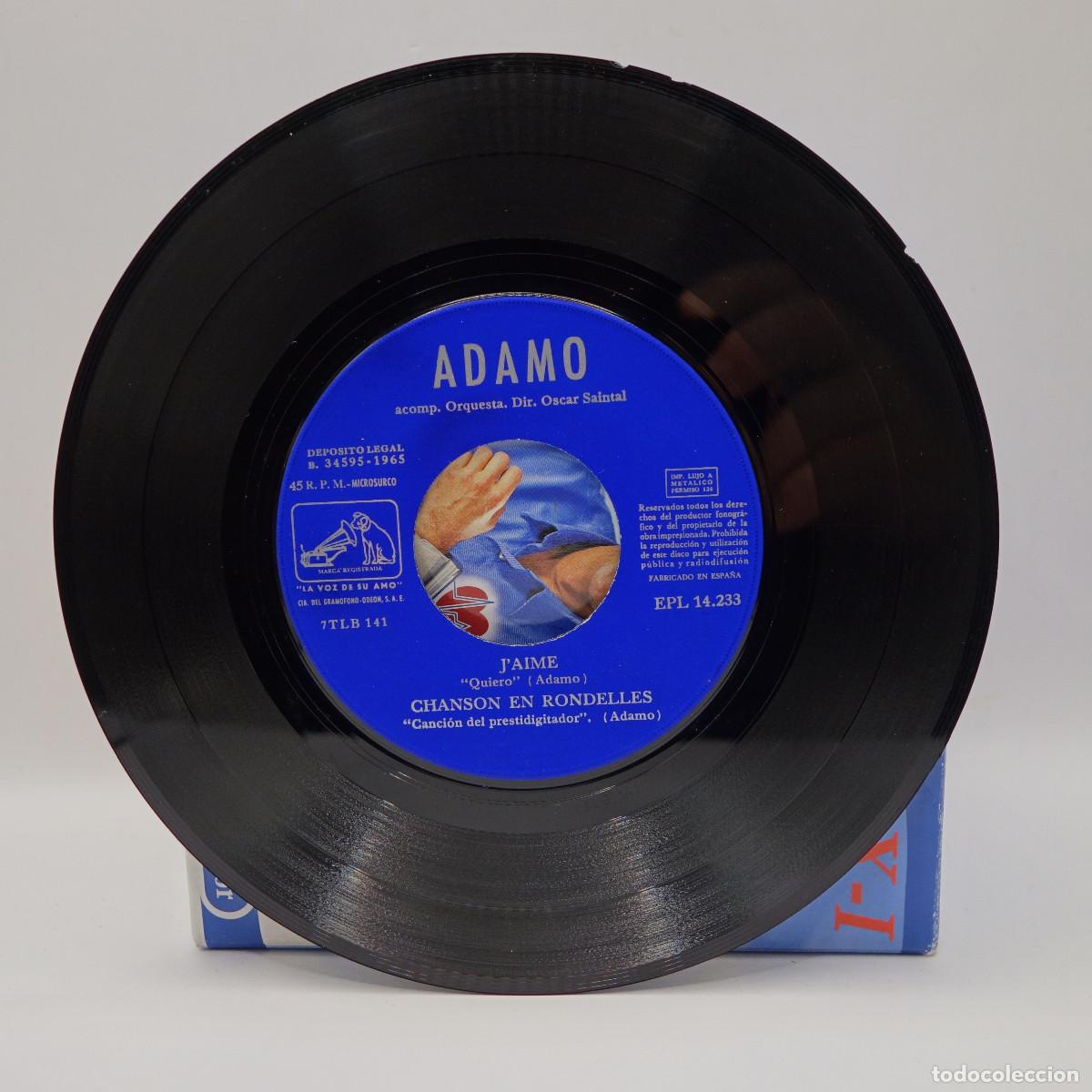 Discos de vinilo: ADAMO - JAIME - CHANSON EN RONDELLES - Foto 6